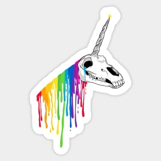 Dripping Unicorn Skull Sticker